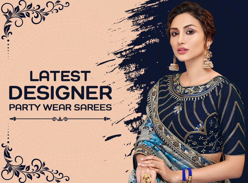 latest designer party wear sarees online