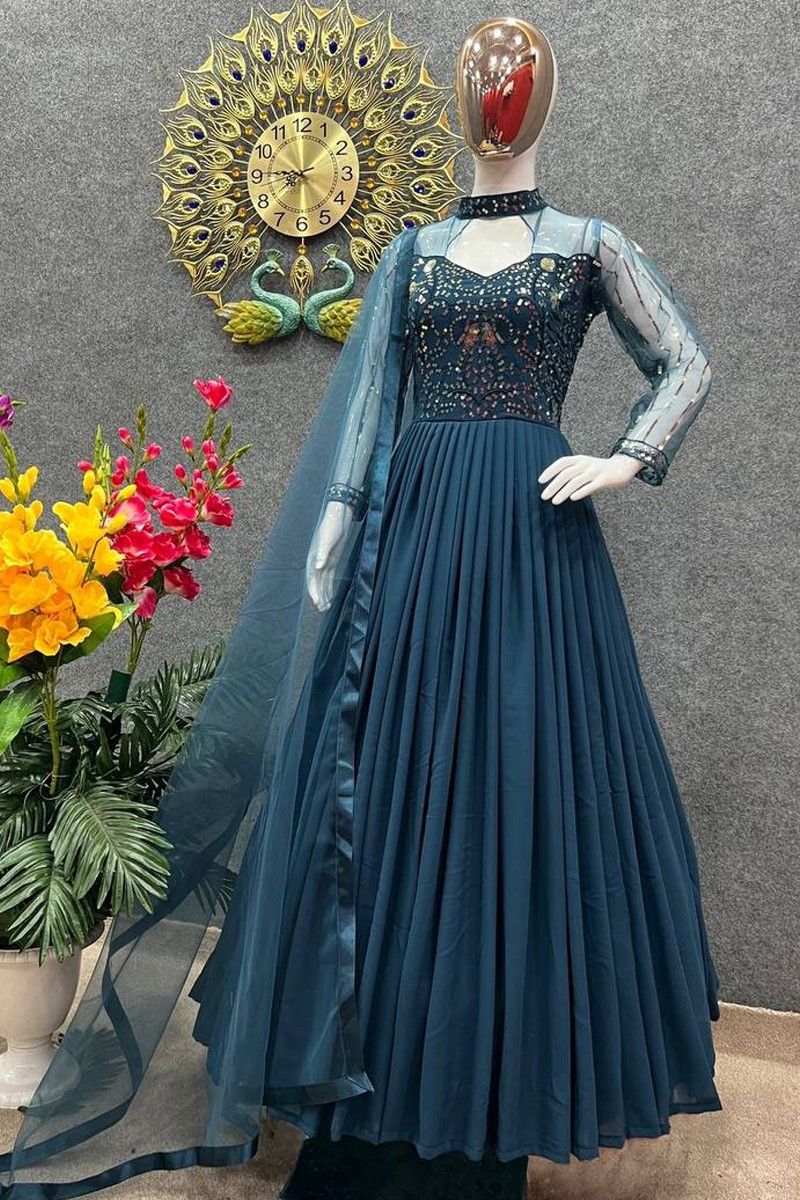 Pin by Suchita on Full frock | Long gown design, Long frock designs, Long  frocks for women