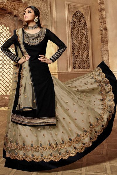 Buy Grey Designer Party Wear Readymade Triva Satin Silk Gown  Gowns