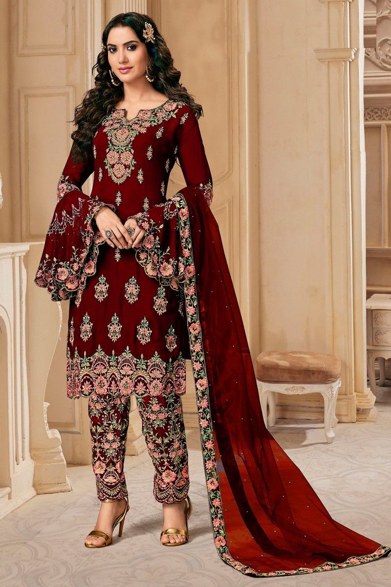 Bridesmaid Dresses Dark Red color Romantic 500+ styles - ColorsBridesmaid