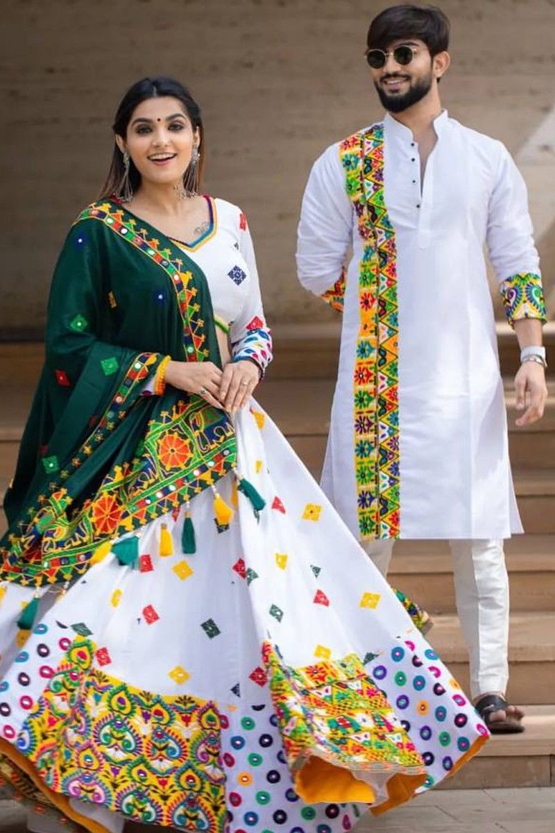 Traditional Wear Green Color Navratri Special Lehenga Choli