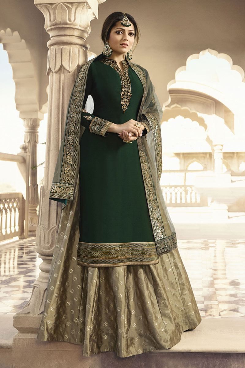 Dark Green Indo Western Dress Sale ...