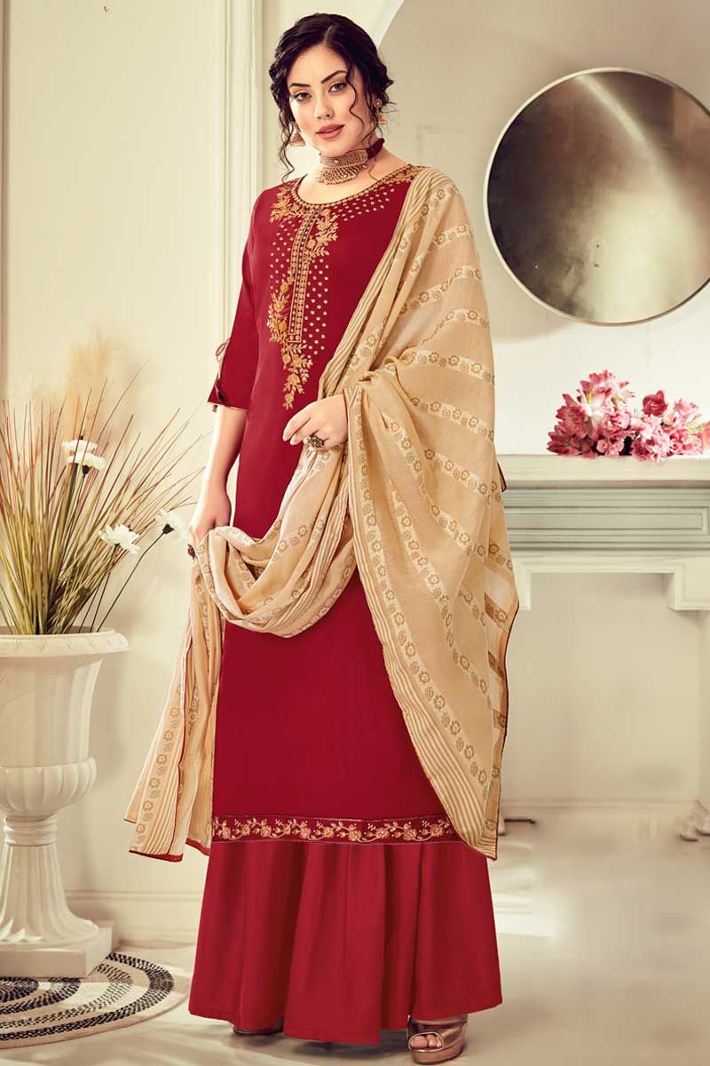 Red Suit Sets: Buy Red Salwar Suits Online in India @Best Price | Aachho