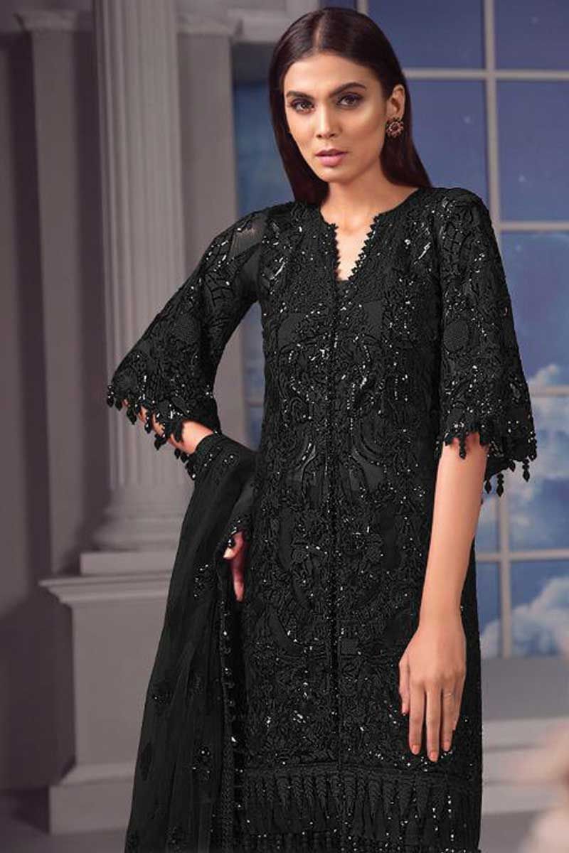 Buy Black Latest Heavy Net Designer Party Wear Pakistani Style Salwar Suit  | Pakistani Suits