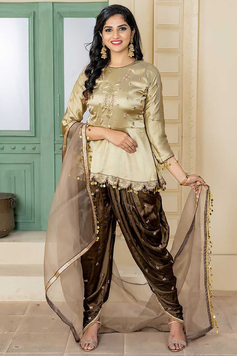 Buy Rani Satin Silk Party Wear Embroidery Work Choli Dhoti With Jacket  Online From Wholesale Salwar.