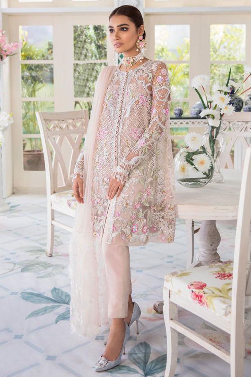 Light Pink Color Net Pakistani Dress
