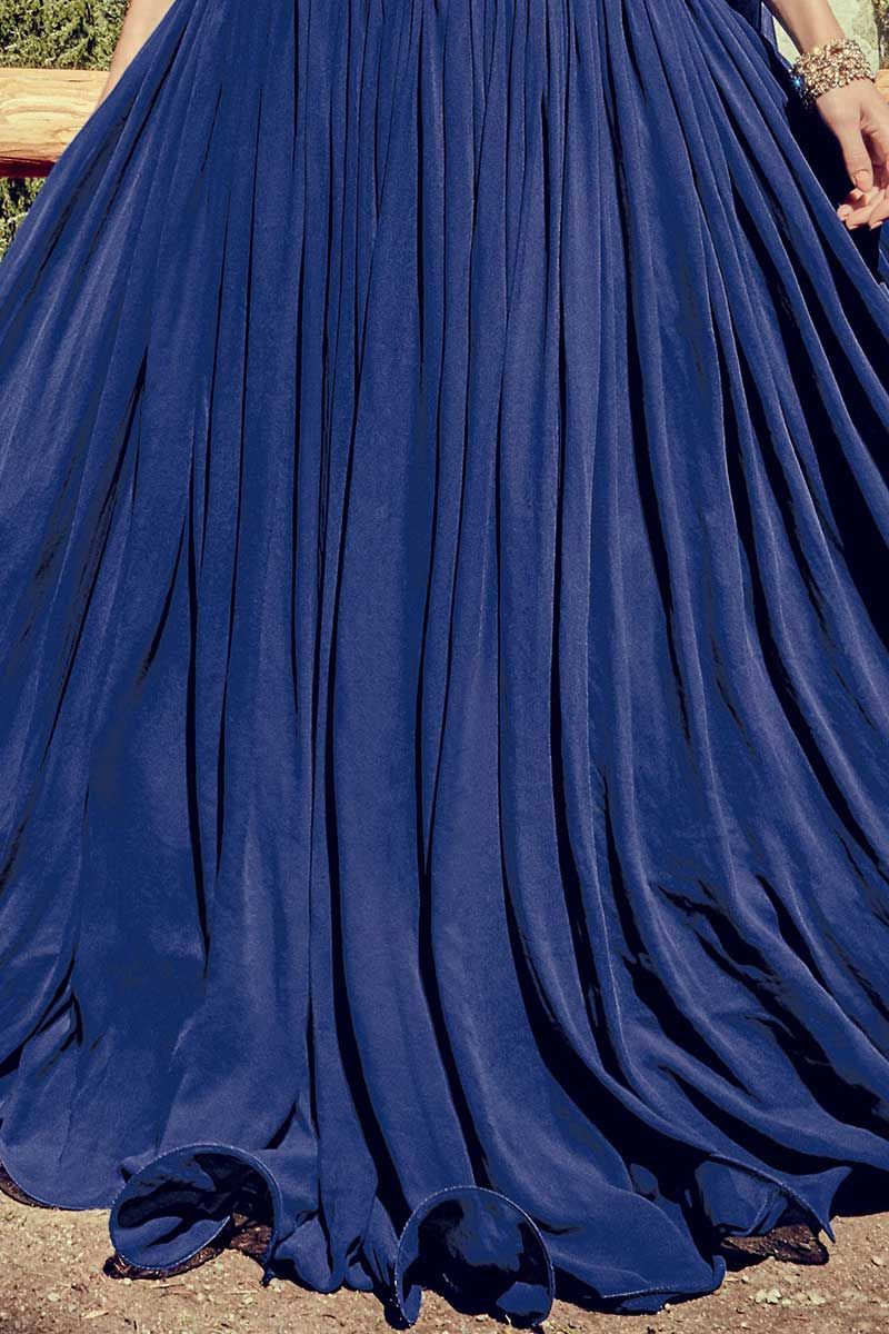 Buy Royal Blue Party Wear Gown for Girls | Gown for Girls