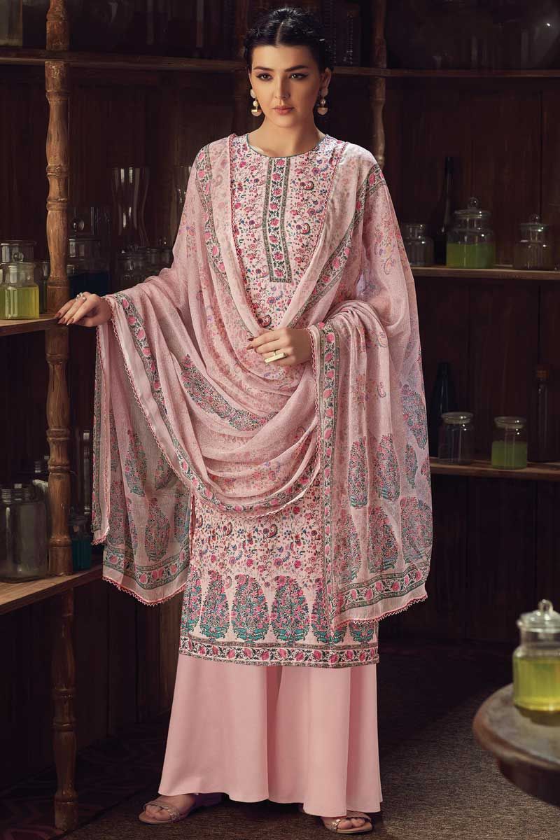 Purple colour designer with beautiful kashmiri embroidery suit-bdsngoinhaviet.com.vn