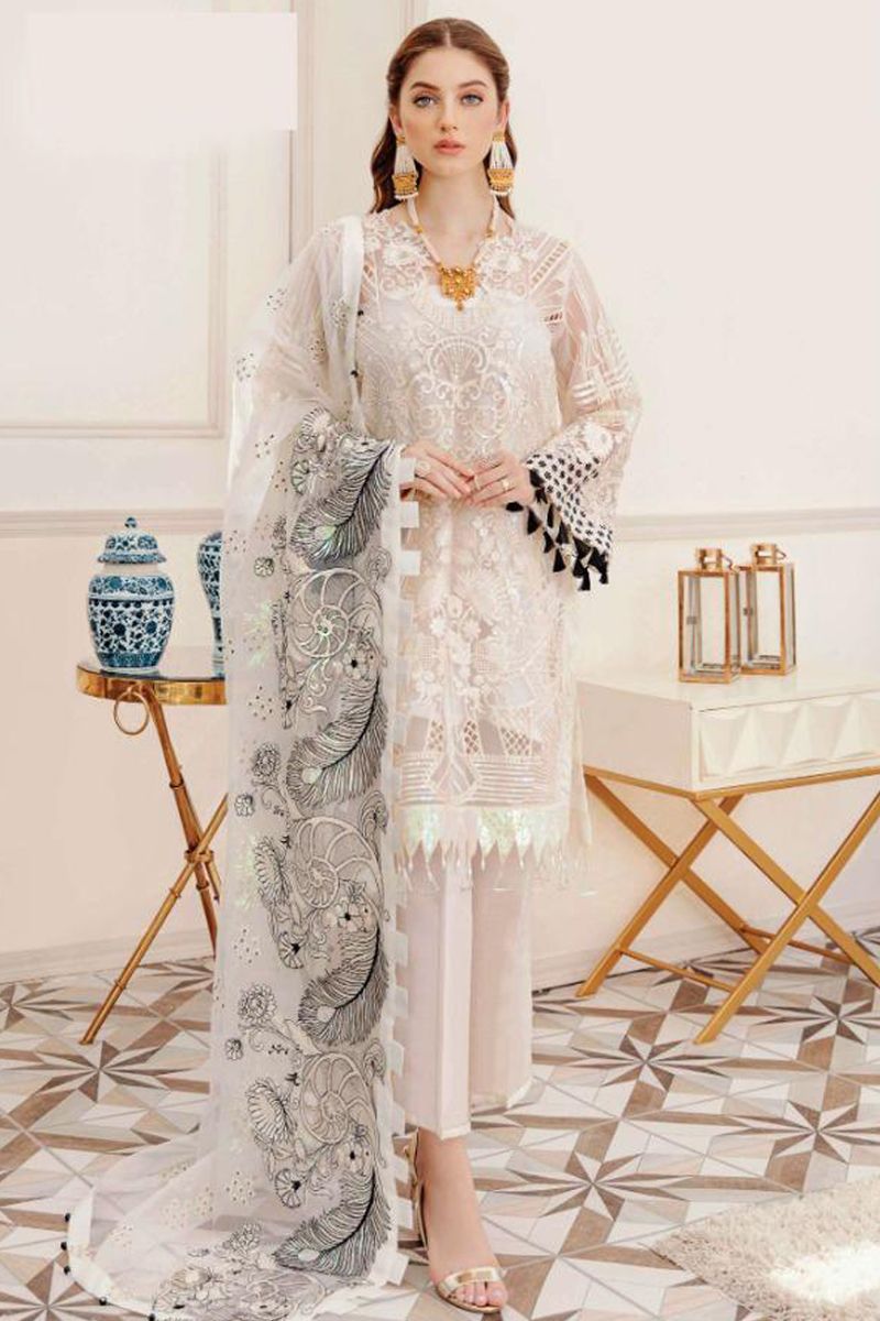 Buy White Latest Heavy Designer Party Wear Pakistani Style Salwar Suit | Pakistani  Suits