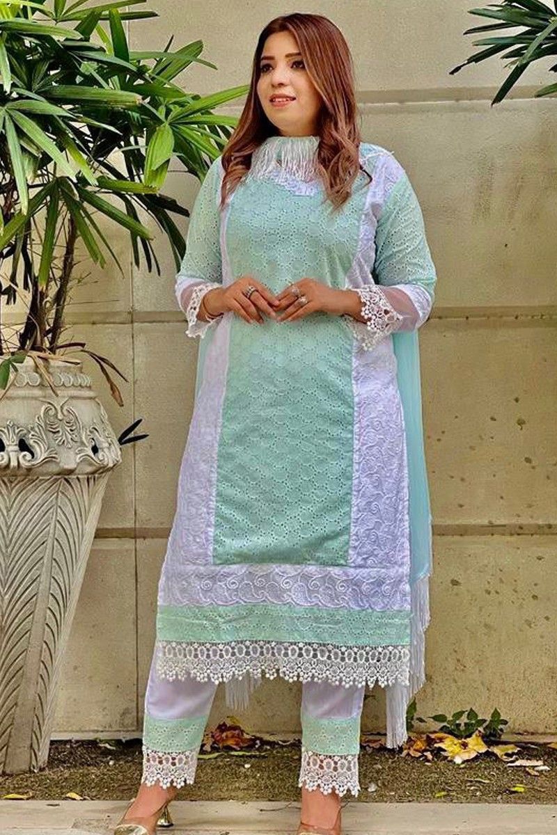 fcity.in - Womens Chanderi Cotton Salwar Suit / Charvi Fabulous Salwar Suits