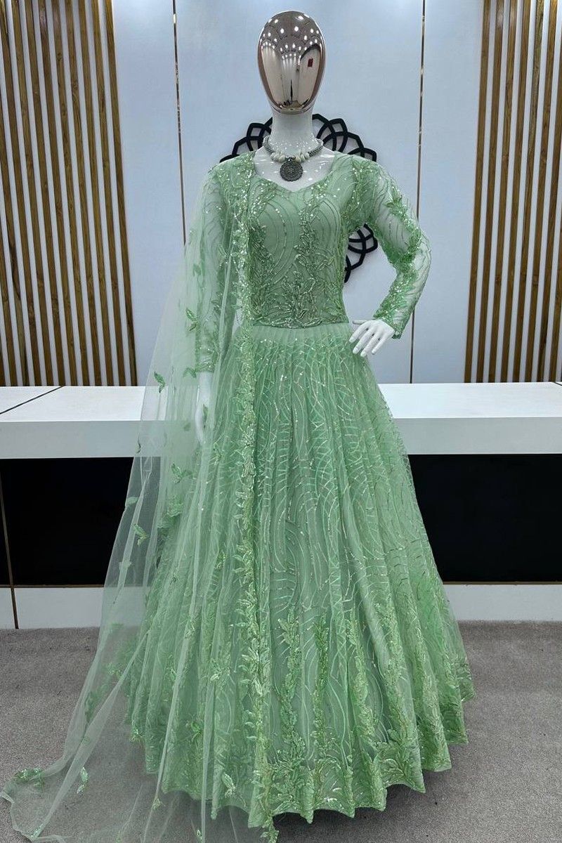 Buy VKARAN Women Light Blue Embroidered Net Gown Dress Online at Best  Prices in India  JioMart