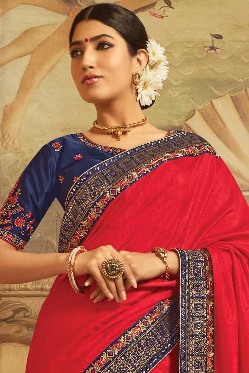 Buy Latest Navy Blue Color Indian Saree Online at Best Price