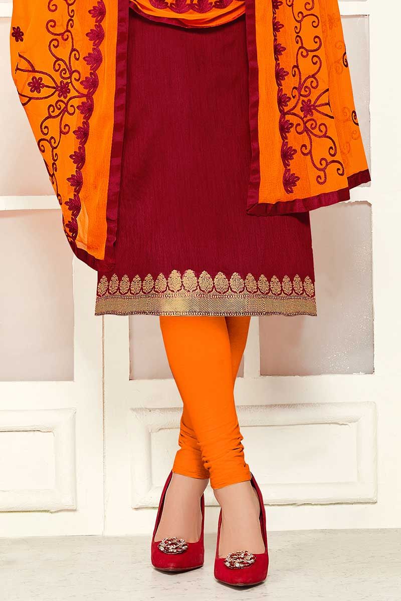 RF - Red color Faux Georgette Patiyala Suit. - Latest Salwar Suits - New In  - Indian