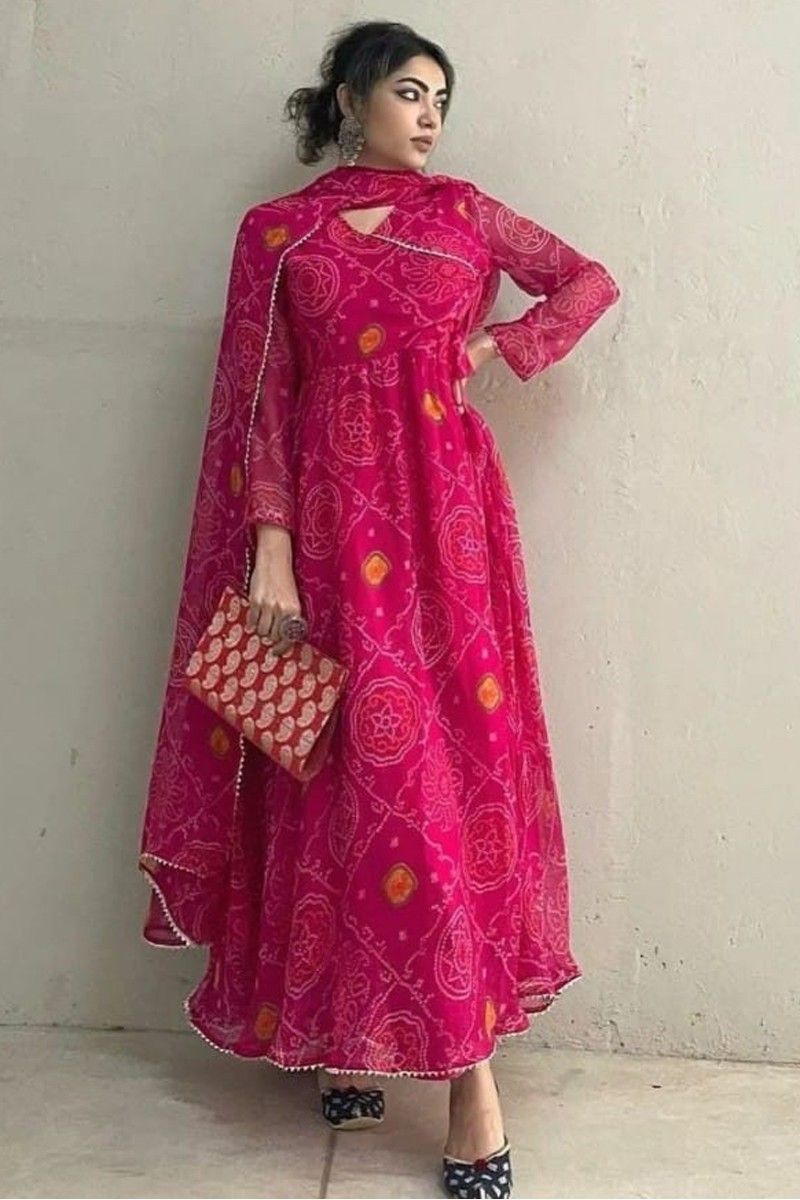 Buy Indian Ethnic Green Bandhani Cotton Kurta Palazzo Set Readymade, 2 Pc  Long Flared Salwar Kameez Partywear for Women/ Girls, Free Shipping Online  in India - Etsy