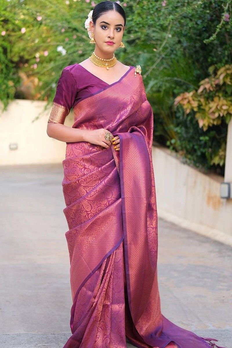 Denim Blue Coloured Kanchipuram Silk Saree With Copper Zari Pallu-sgquangbinhtourist.com.vn