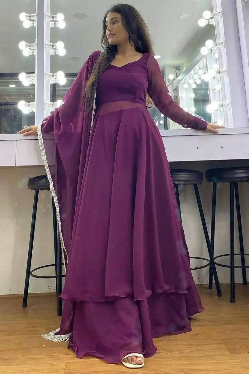 Buy The Royaleum Purple Silk Embellished Gown Online  Aza Fashions