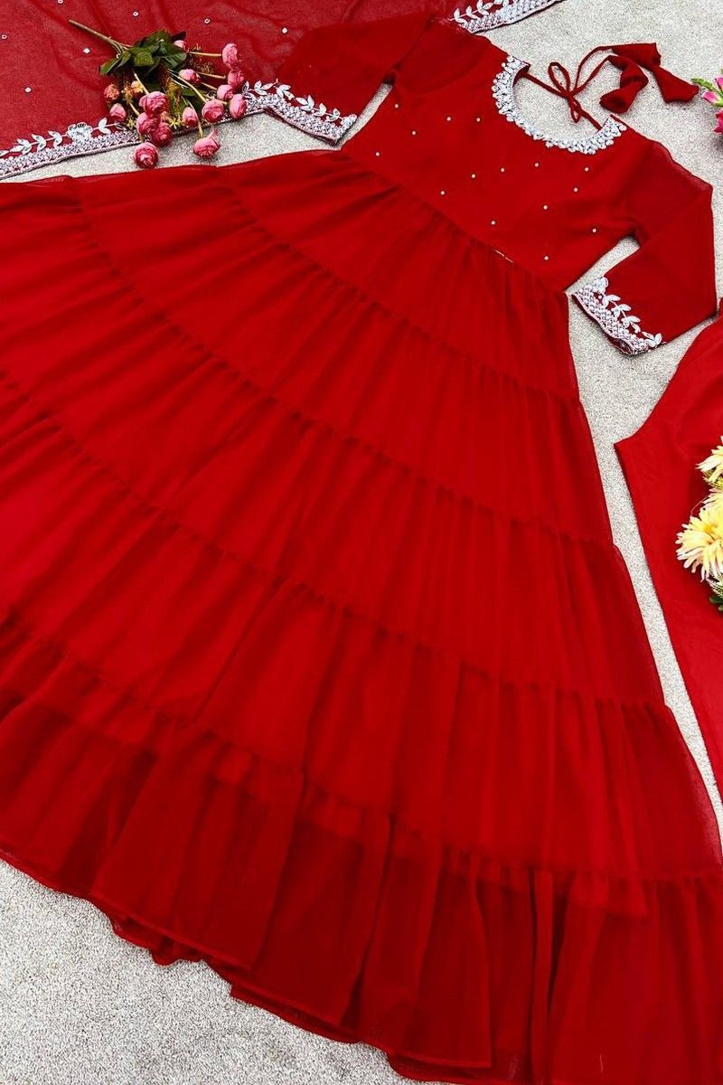 Solobridal - Maroon Red Heavy Beaded Bodice Dress – SoloBridal