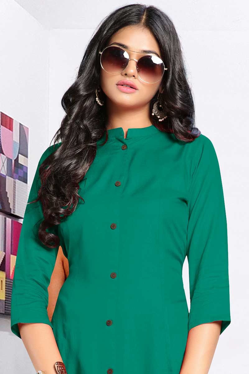 Buy sea green kurtis for women in India @ Limeroad