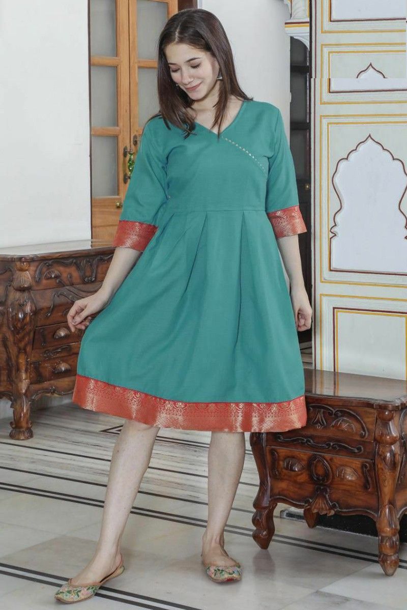 Buy TAN ANSH Grils Heavy Sharara With Frock Style Kurti Design With Pure  Cotton Fabric (INDIAN TRADITIONAL) at Amazon.in