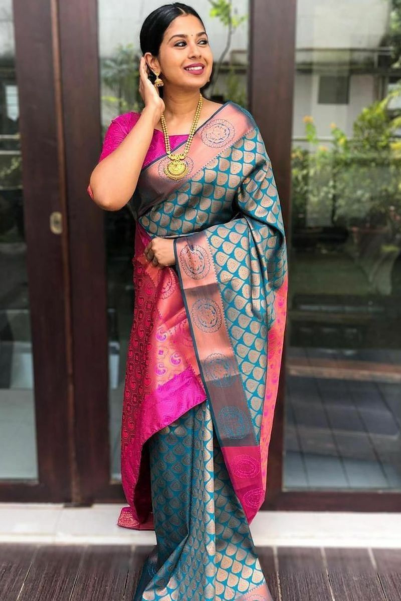 Buy Red Yellow Indian Desi Look Designer Fancy Diwali Saree Embroidered  Choli Blouse Ceremony Women Sari 8625 at Amazon.in