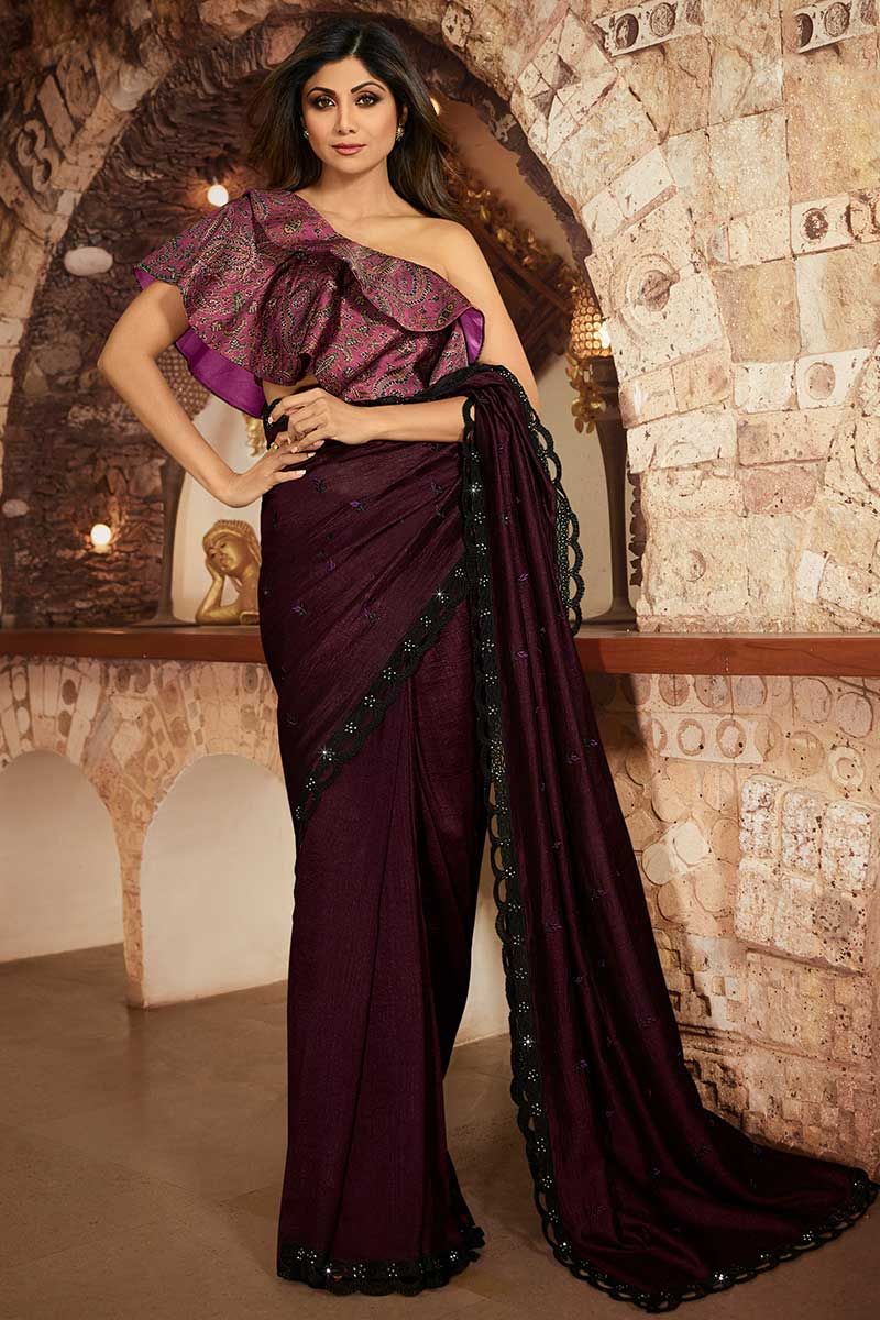 Latest Designer Party Wear Pure Bandhej Silk Saree  Stylecaretcom