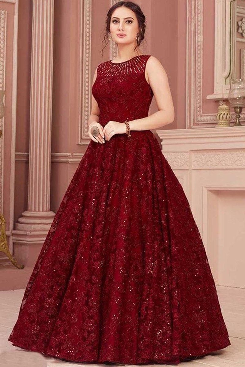 Amazon.com: Red Wedding Dress Right Side Open Lace Dress with Flower  Embroidery (XS) : Clothing, Shoes & Jewelry
