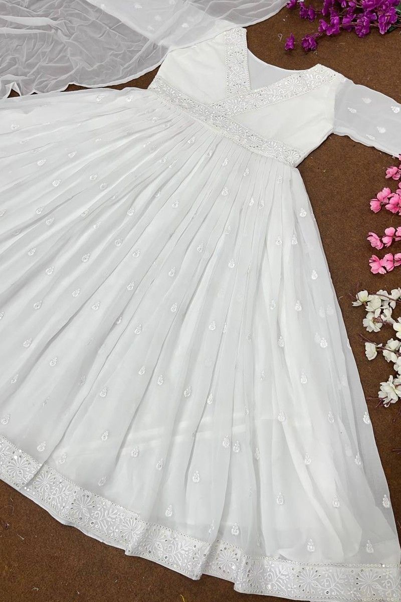 White Gown for Girls - Buy Now at Affordable Price