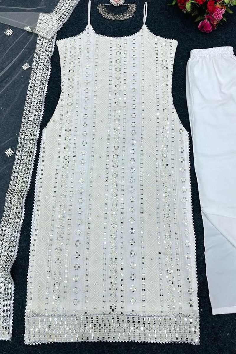Buy Abhishti White Woven Pattern High Low Kurti for Women Online @ Tata CLiQ