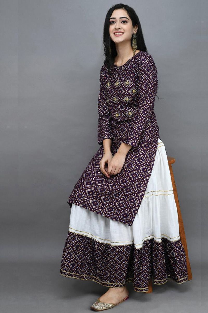 Latest 50 Long Kurta With Skirt Designs and Patterns 2022