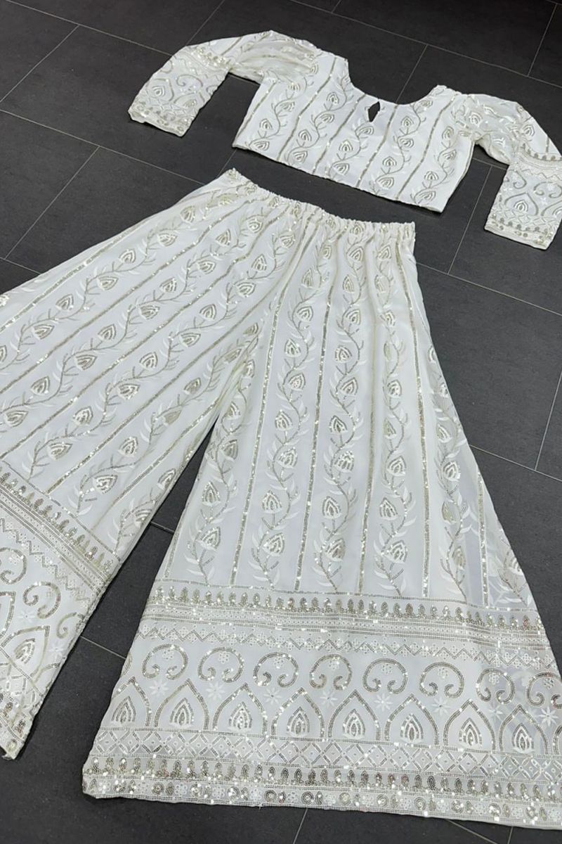 Designer White Party wear Salwar Suit – Sulbha Fashions
