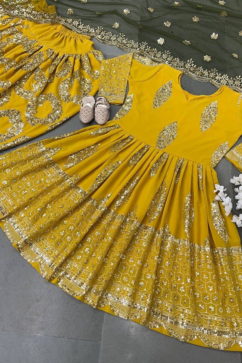 ARIANA - Mango Yellow Dhoti Dress Set with Cape – SHREE DESIGNZ
