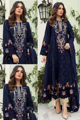 Blue Embroidery Work Pakistani Style Salwar Suit