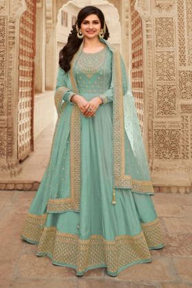 Drashti Dhami Style Light Green Anarkali Salwar Suit