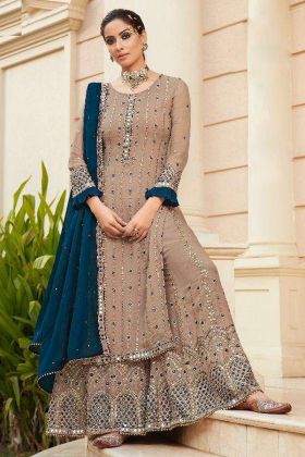 Eid Special Light Brown Embroidered Salwar Suit