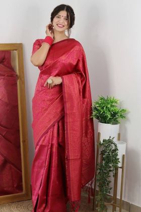 Gajari Banarasi Soft Silk Saree