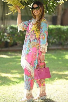 Multi Color Georgette Digital Printed Salwar Suit