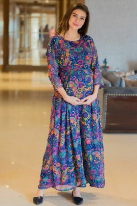 Multi Color Printed Pregnant Lady Wear Stitched Kurti