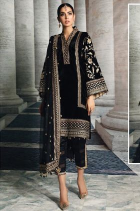 Paksitani Style Black Sequence Embroidery Work Salwar Suit