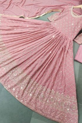 Pink Sequence Embroidered Anarkali Gown