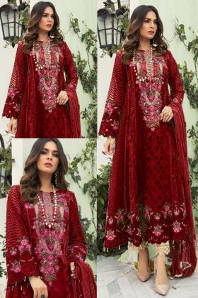 Ramzan Eid Special Red Multi Work Salwar Suit
