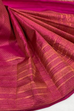 Rani Pink Soft Lichi Silk Saree