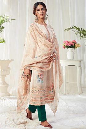 Super Hitting Rama Color Salwar Kameez In Cotton Fabric For Eid