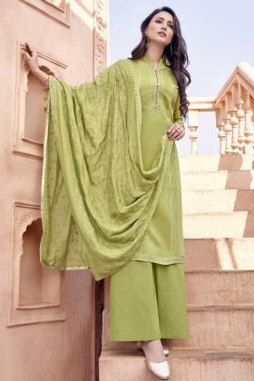 Trendy Indian Ladies Pista Salwar Suit In Muslin Fabric