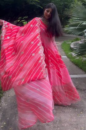 Yankita Kapoor Launched Pink Leheriya Printed Anarkali Gown