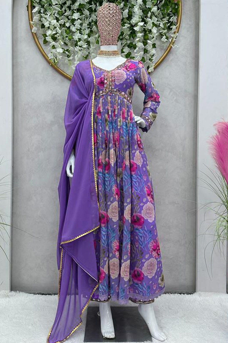 Latest Light Violet Colour Kurti Designs 2021,Violet colour combination  ideas,Beautiful Violet dress - YouTube